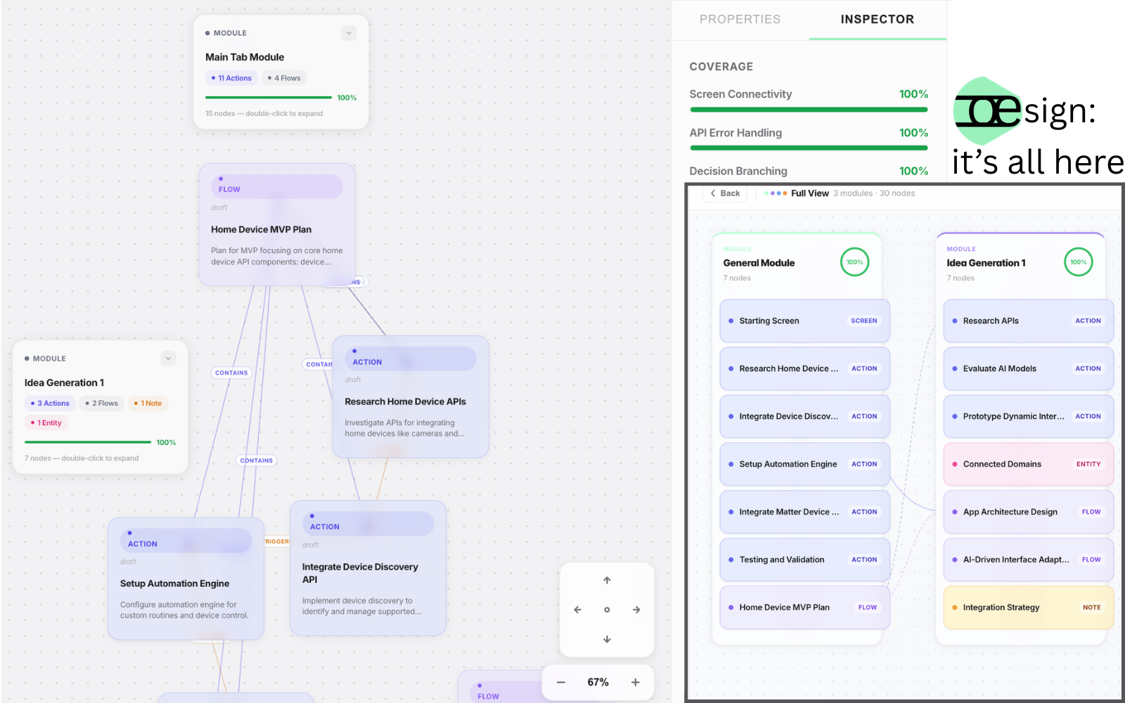 Design tab in Debrev Designer